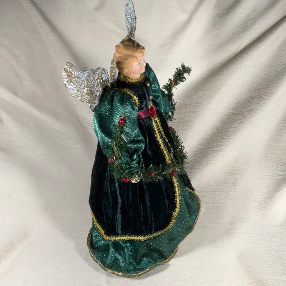16” Porcelain Angel Tree Topper - Picture 8 of 13